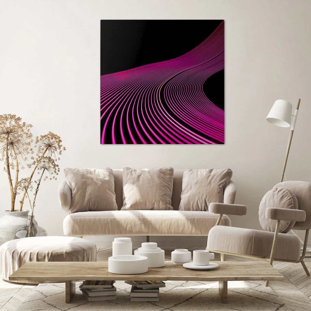 Obraz na plátně - Alej světla - 70x70 cm