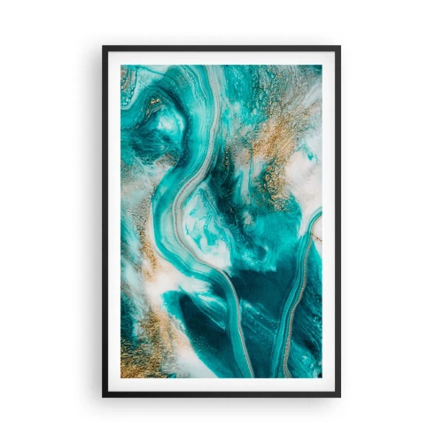 Plakát v černém rámu - Řeka zlata - 61x91 cm