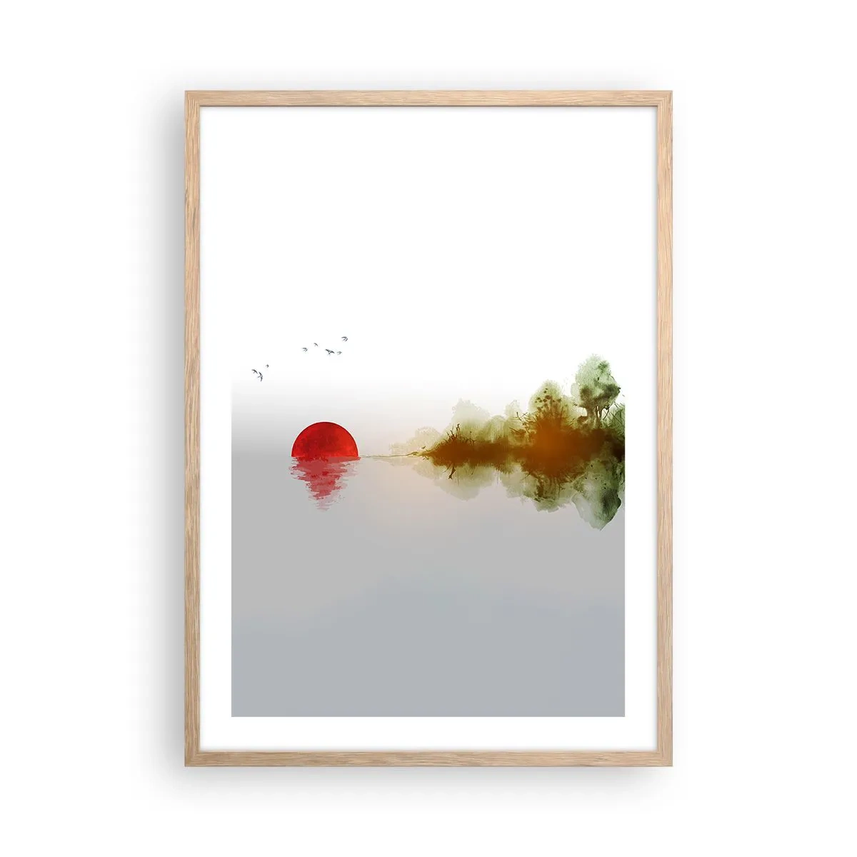 Plakát v rámu světlý dub - Příslib klidu - 50x70 cm