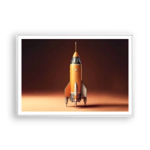 Plakát v bílém rámu - Začíná to snem - 100x70 cm