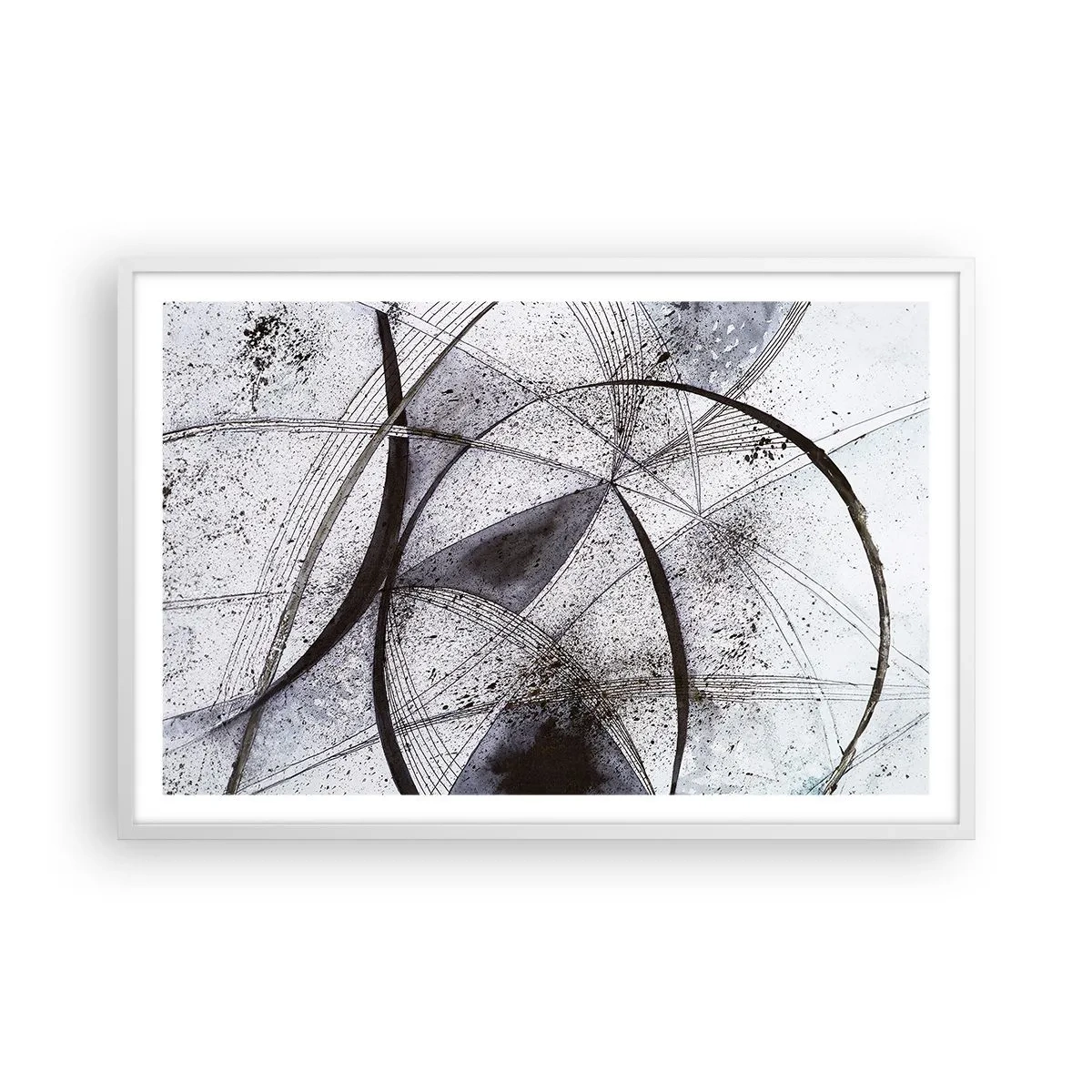 Plakát v bílém rámu - Futuristická fantazie - 91x61 cm
