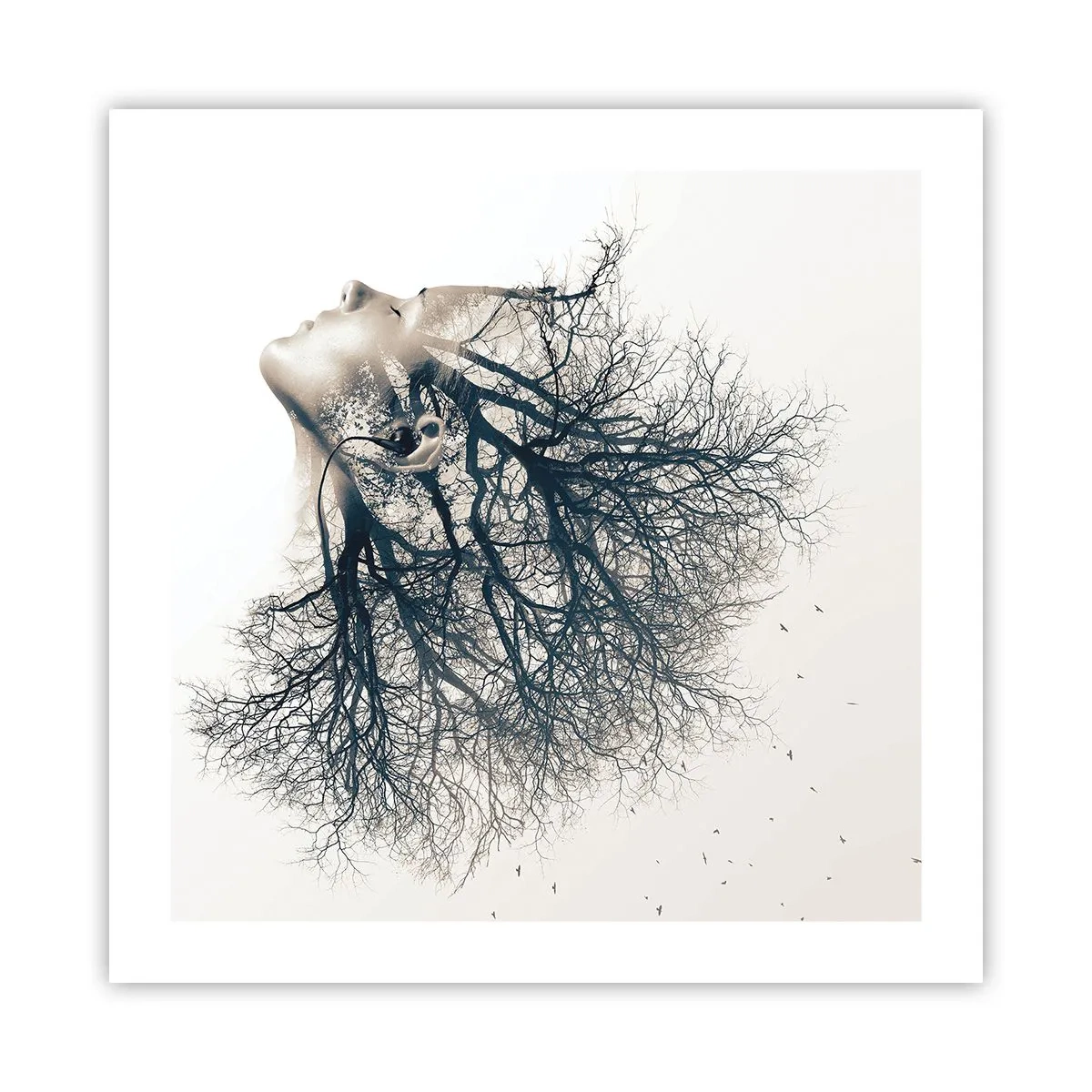 Plakát - Okouzlená šepotem stromu - 50x50 cm