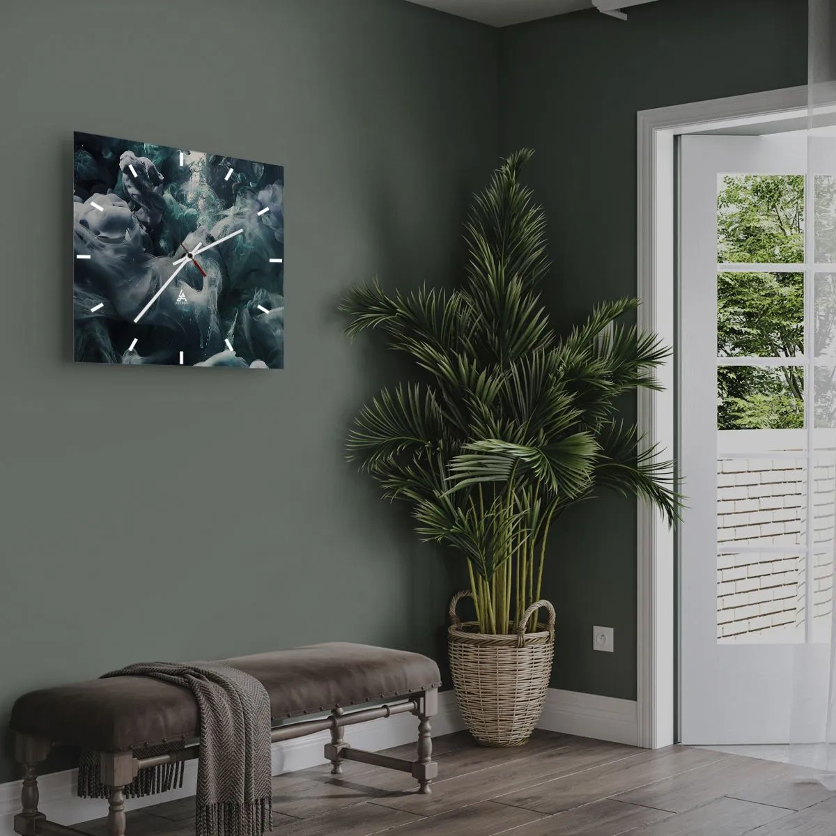 Nástěnné hodiny - Pohyb barvy - 30x30 cm