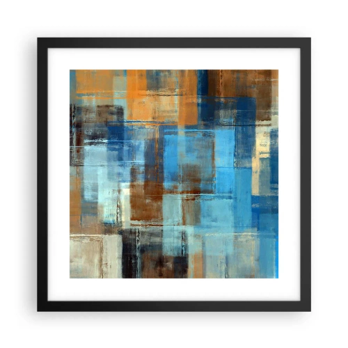 Plakát v černém rámu - Přes modrý závoj - 40x40 cm