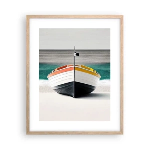 Plakát v rámu světlý dub - Na správném místě - 40x50 cm