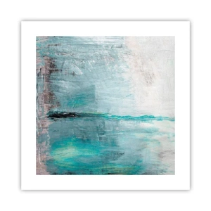 Plakát - Horizontálně v modři - 40x40 cm