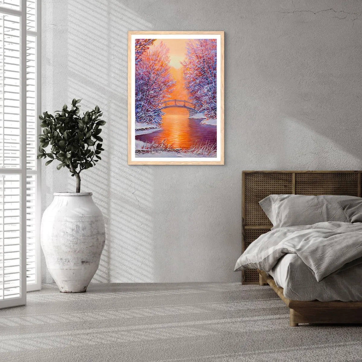 Plakát v rámu světlý dub - Sejdeme se zde - 70x100 cm