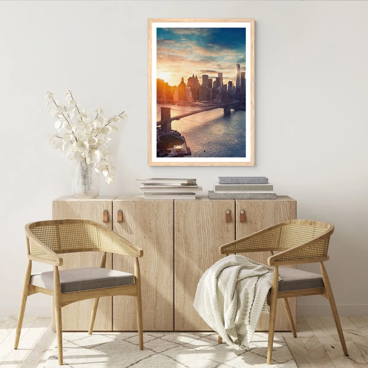 Plakát v rámu světlý dub - Pomník kultury Západu - 70x100 cm