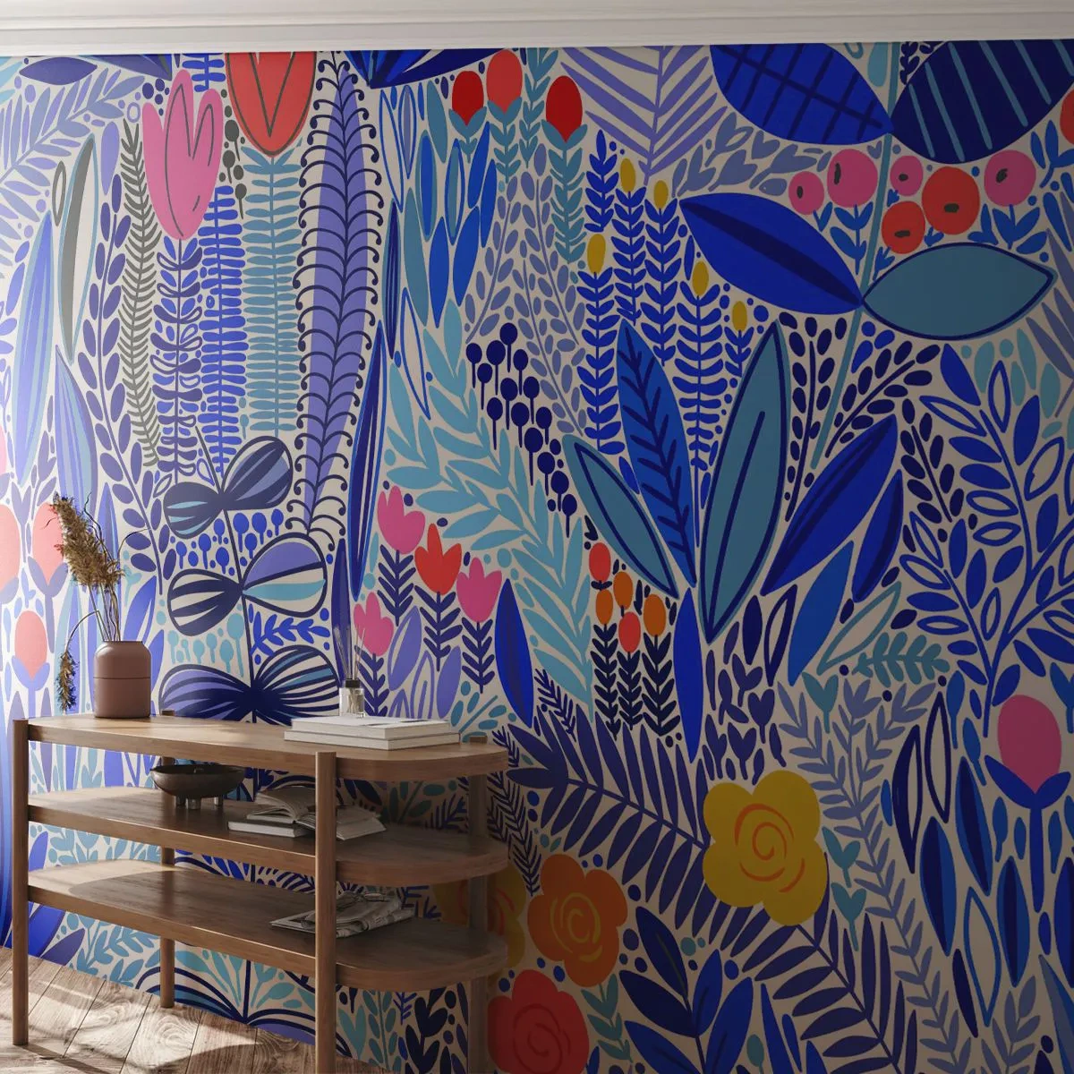 Fototapeta Premium Sand - Havajská zahrada - Květiny, Listy, Louka - 200x140 cm