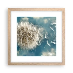 Plakát v rámu světlý dub - Dech anděla - 30x30 cm