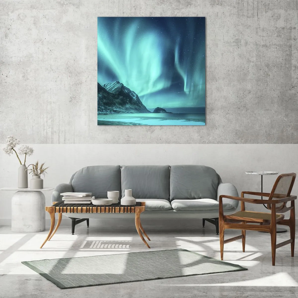 Obraz na skle - Divy severu - 30x30 cm