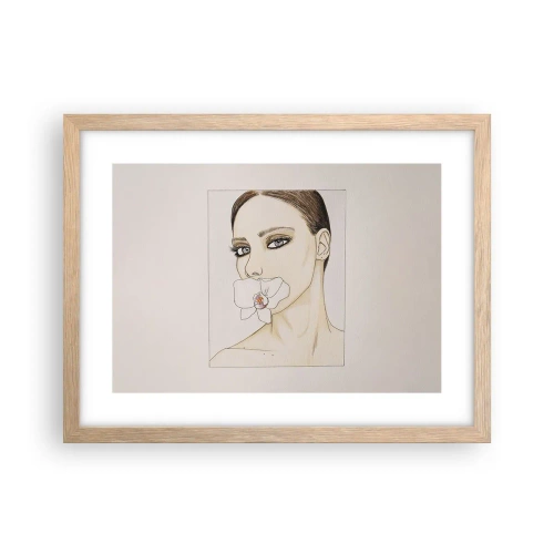 Plakát v rámu světlý dub - Symbol elegance a krásy - 40x30 cm