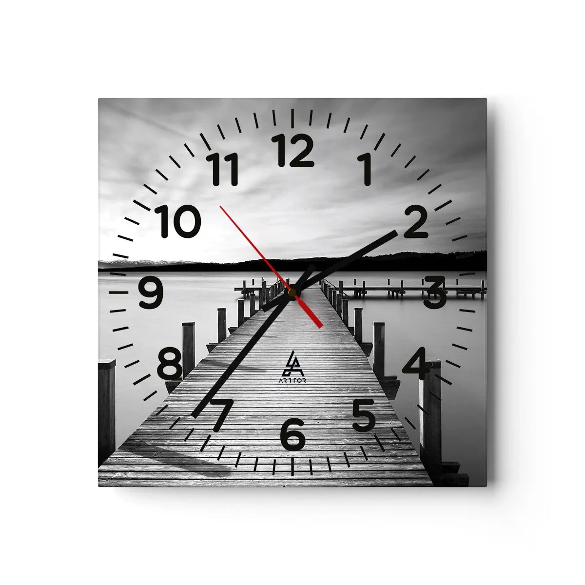 Nástěnné hodiny - U napajedla – klidu - 40x40 cm