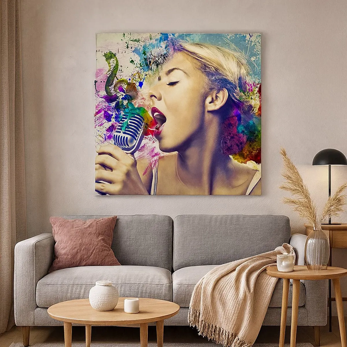 Obraz na plátně - Pomalovat hlasem svět - 30x30 cm