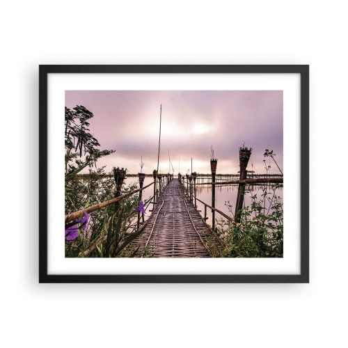 Plakát v černém rámu - Klid a pohoda Asie - 50x40 cm