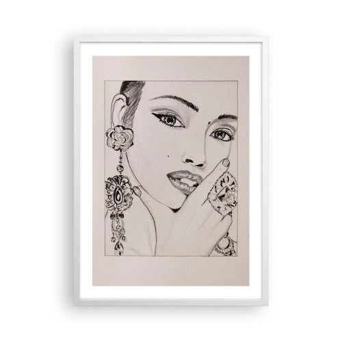 Plakát v bílém rámu - Nejkrásnější klenot - 50x70 cm