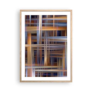 Plakát v rámu světlý dub - Utkané ze světla - 50x70 cm