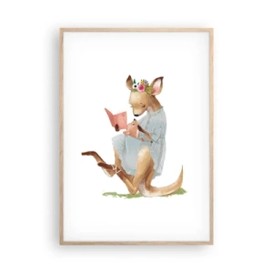 Plakát v rámu světlý dub - Přečti mi, mami - 70x100 cm