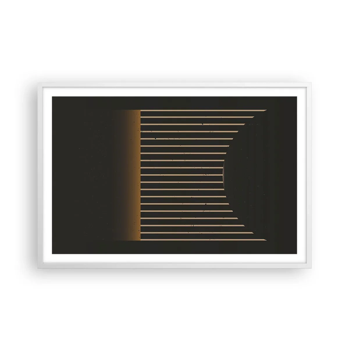 Plakát v bílém rámu - Prozkoumat temnotu - 91x61 cm