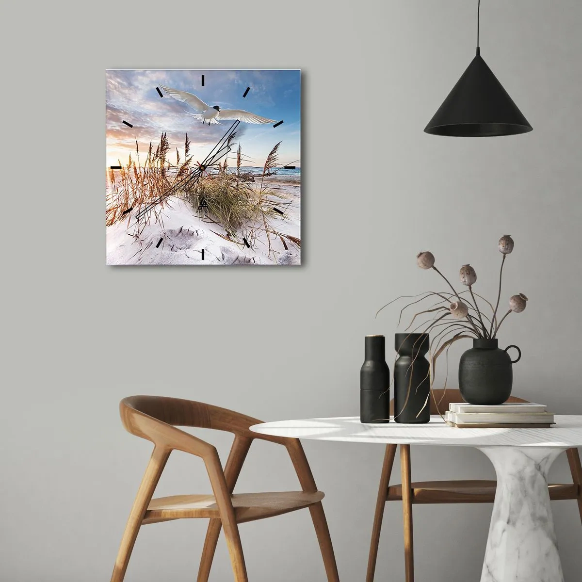 Nástěnné hodiny - Vítr od moře - 40x40 cm