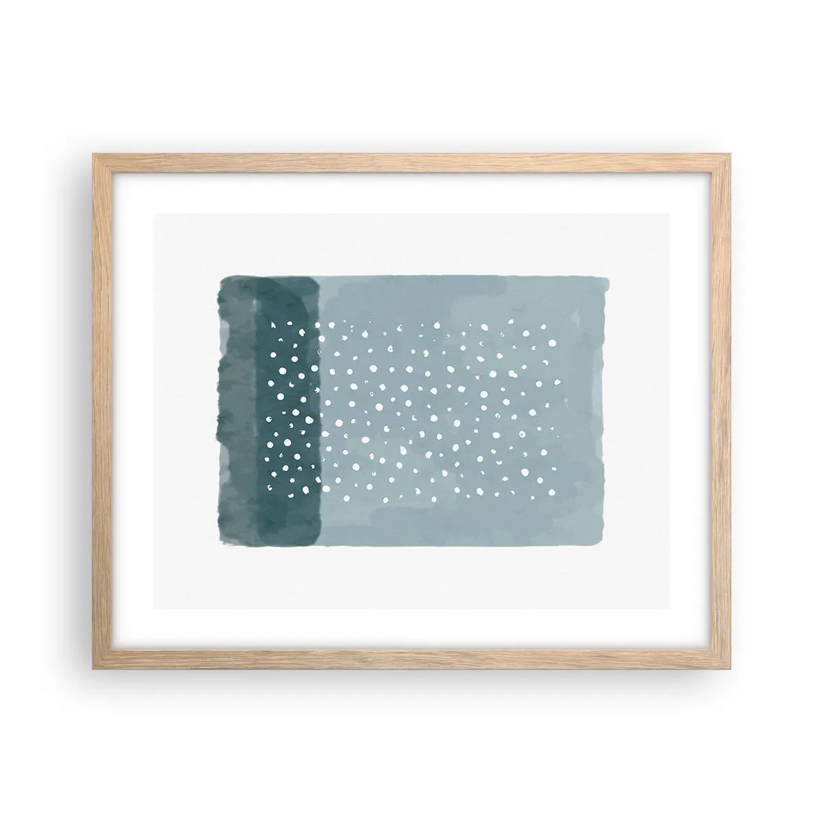 Plakát v rámu světlý dub - Pěstováno na modři - 50x40 cm