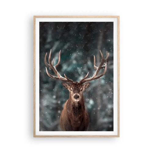 Plakát v rámu světlý dub - Skutečný král lesa - 70x100 cm