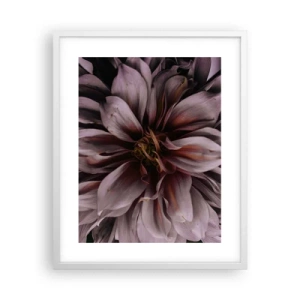 Plakát v bílém rámu - Květinové srdce - 40x50 cm