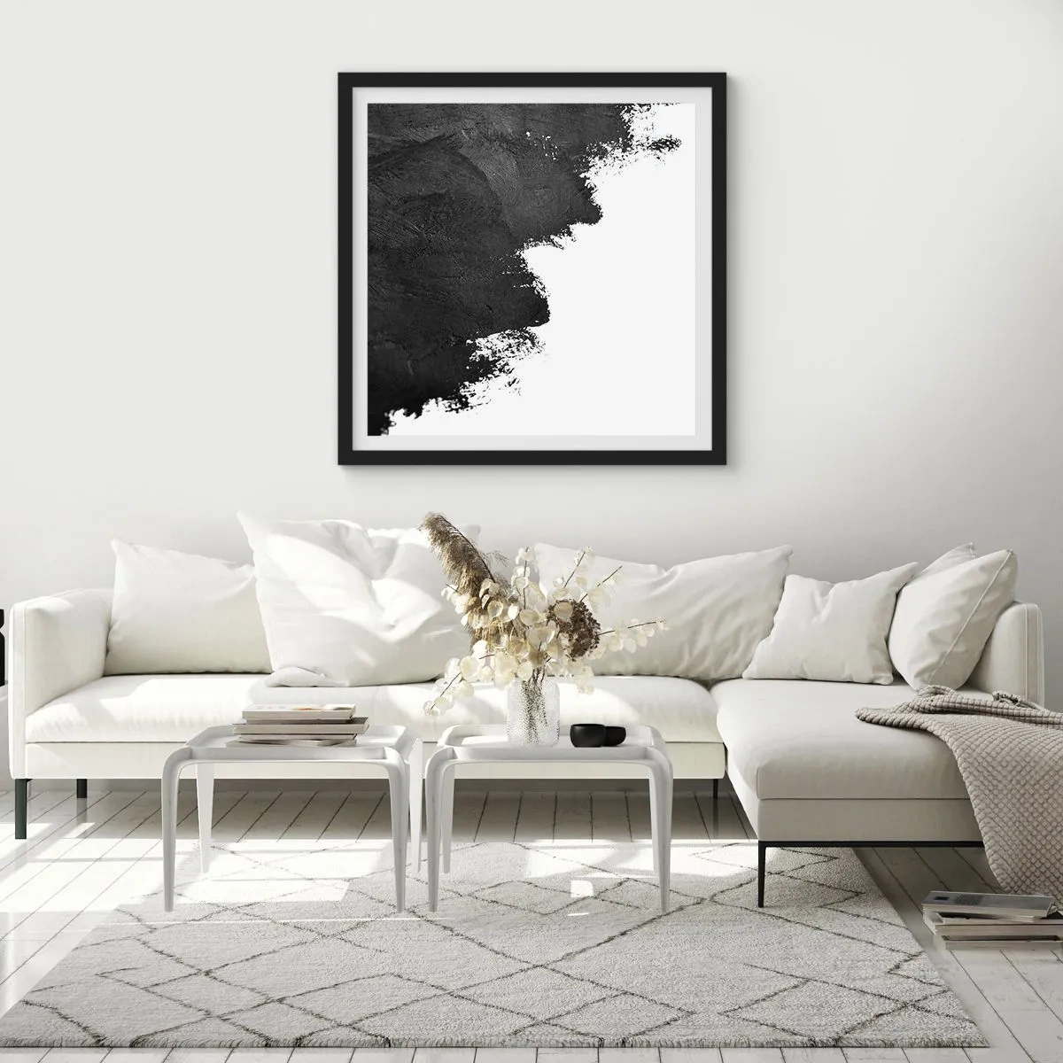 Plakát v černém rámu - Živly: země - 50x50 cm