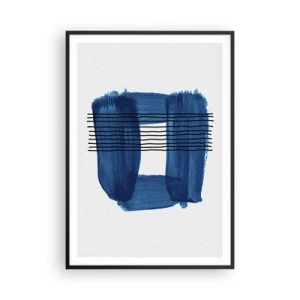 Plakát v černém rámu - Modročerná kompozice - 70x100 cm