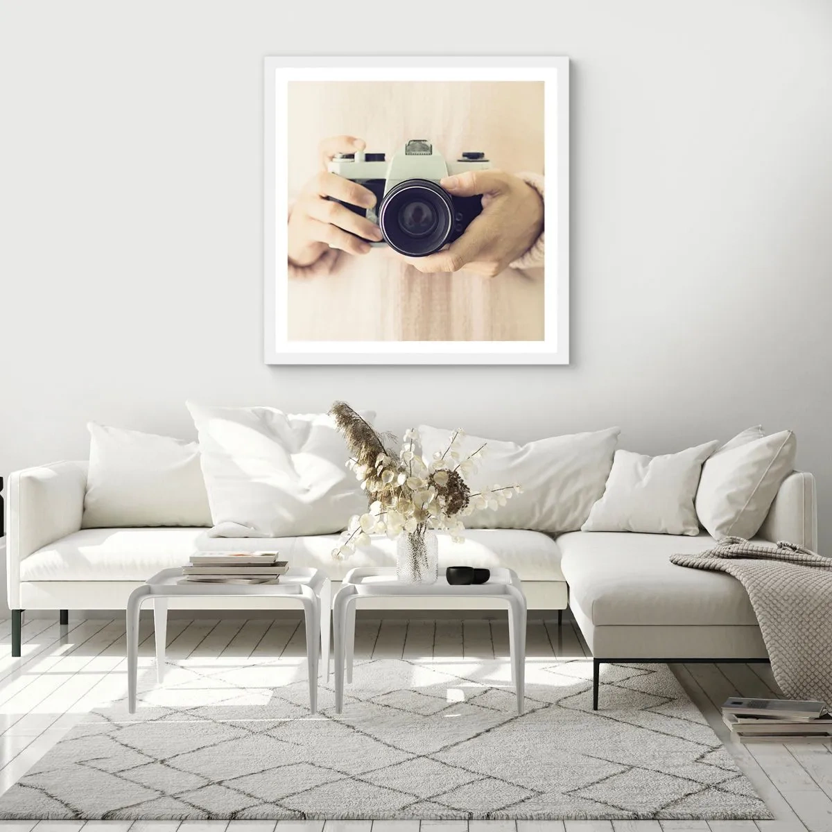 Plakát v bílém rámu - Pro více informací… - 60x60 cm