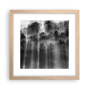 Plakát v rámu světlý dub - V paprscích světla - 30x30 cm