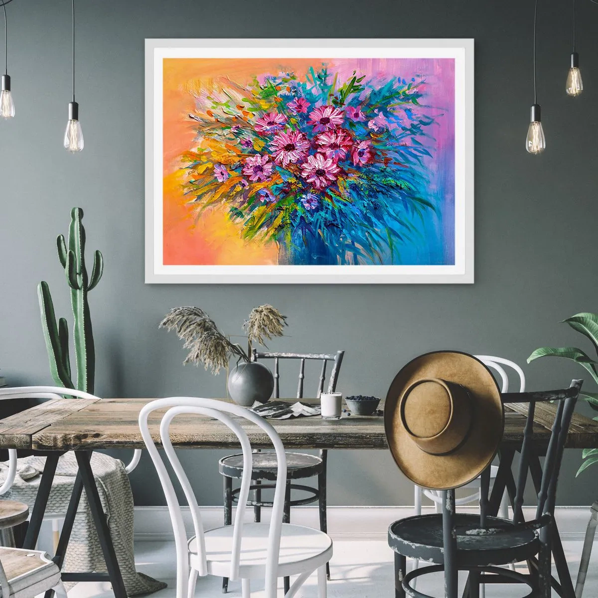 Plakát v bílém rámu - Energie života - 70x50 cm