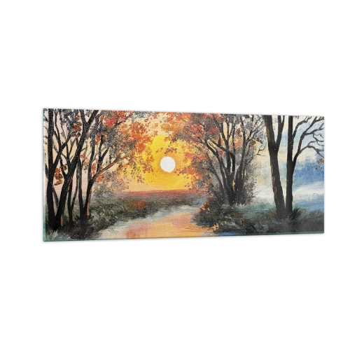 Obraz na skle - Podzimní nádech - 100x40 cm