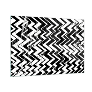 Obraz na skle - Cik-bílé, cik-černé - 100x70 cm