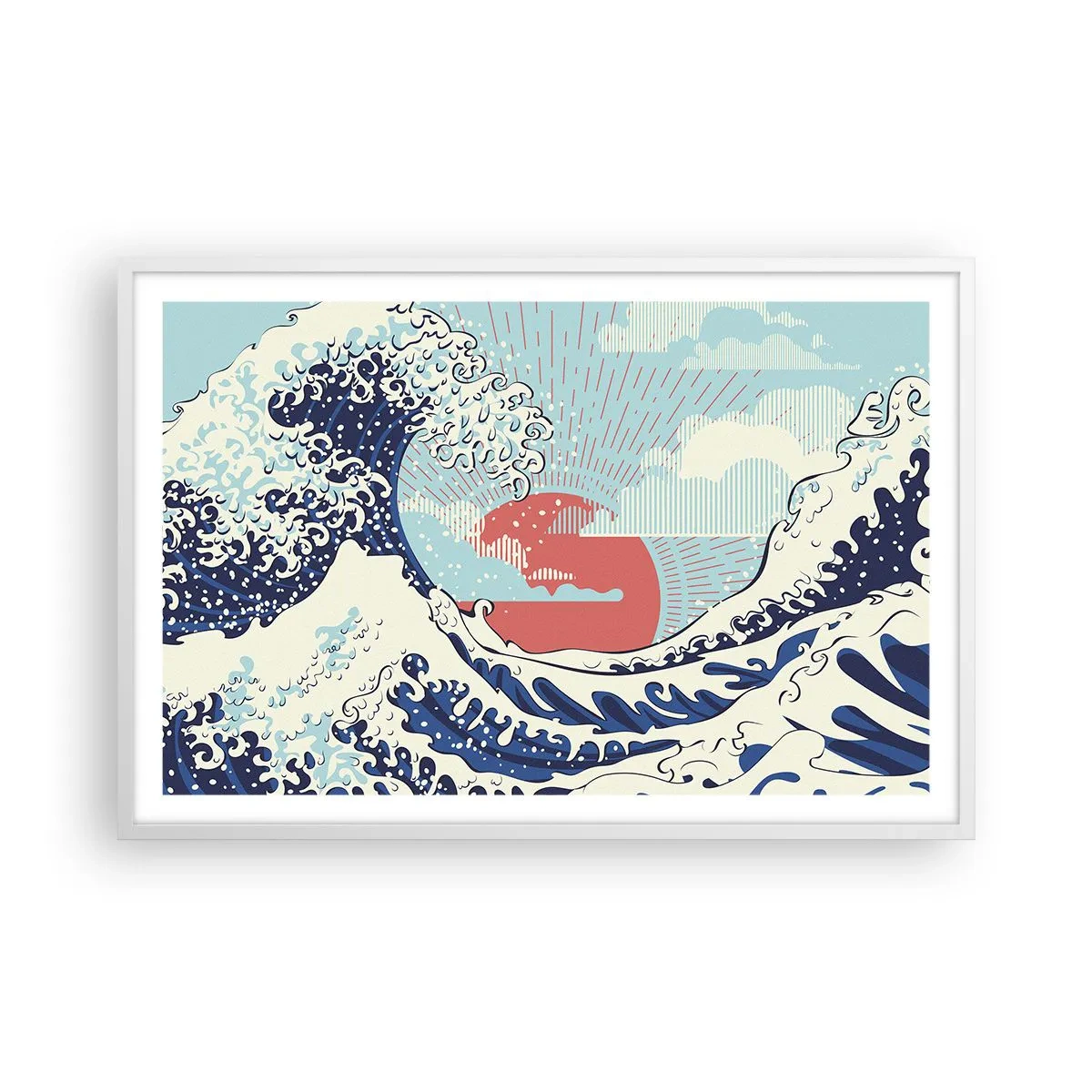 Plakát v bílém rámu - Z japonských inspirací - 91x61 cm