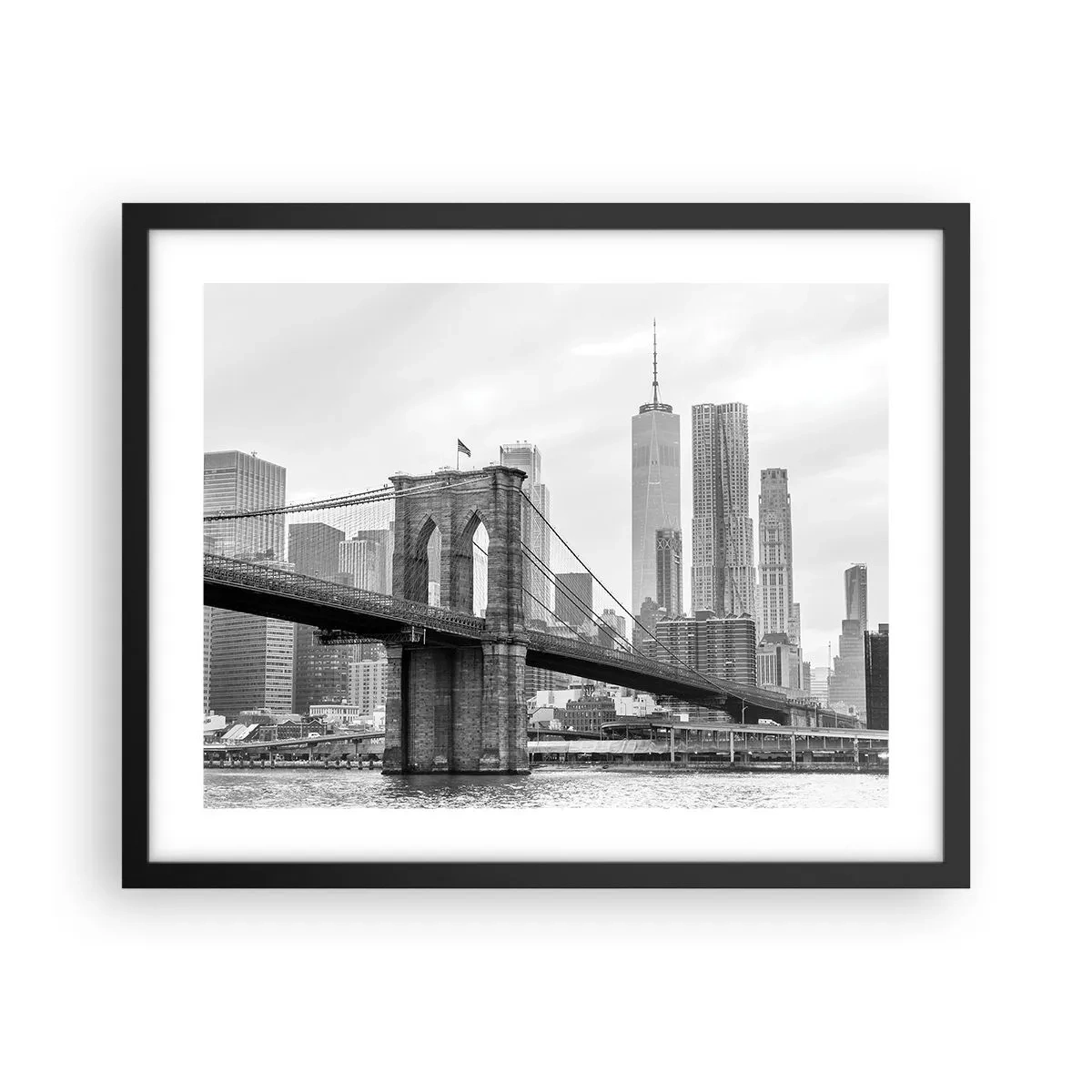 Plakát v černém rámu - Newyorské zázraky - 50x40 cm