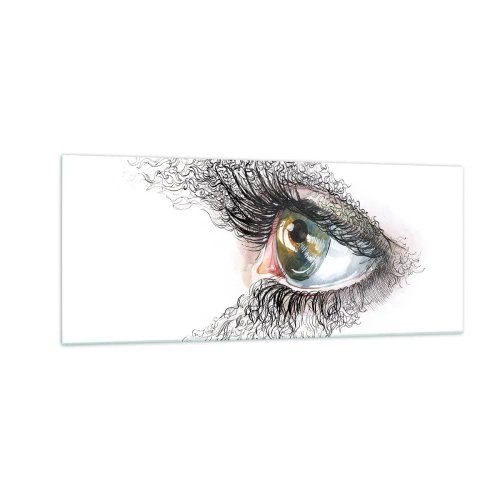 Obraz na skle - Podívej se přímo do duše - 100x40 cm