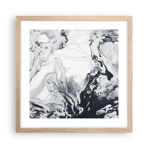 Plakát v rámu světlý dub - Zemské nitro - 40x40 cm