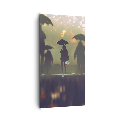 Obraz na plátně - Z perspektivy kapky deště - 65x120 cm