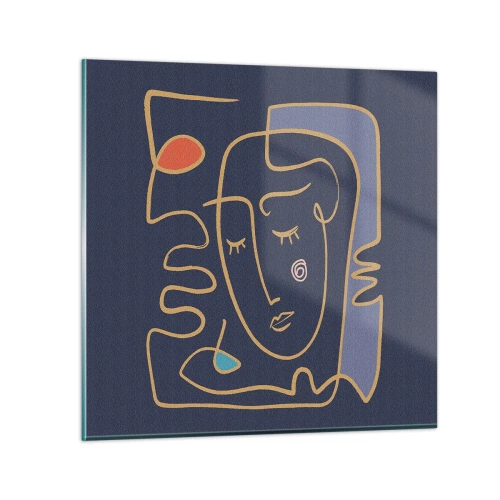 Obraz na skle - V zádumčivosti - 70x70 cm