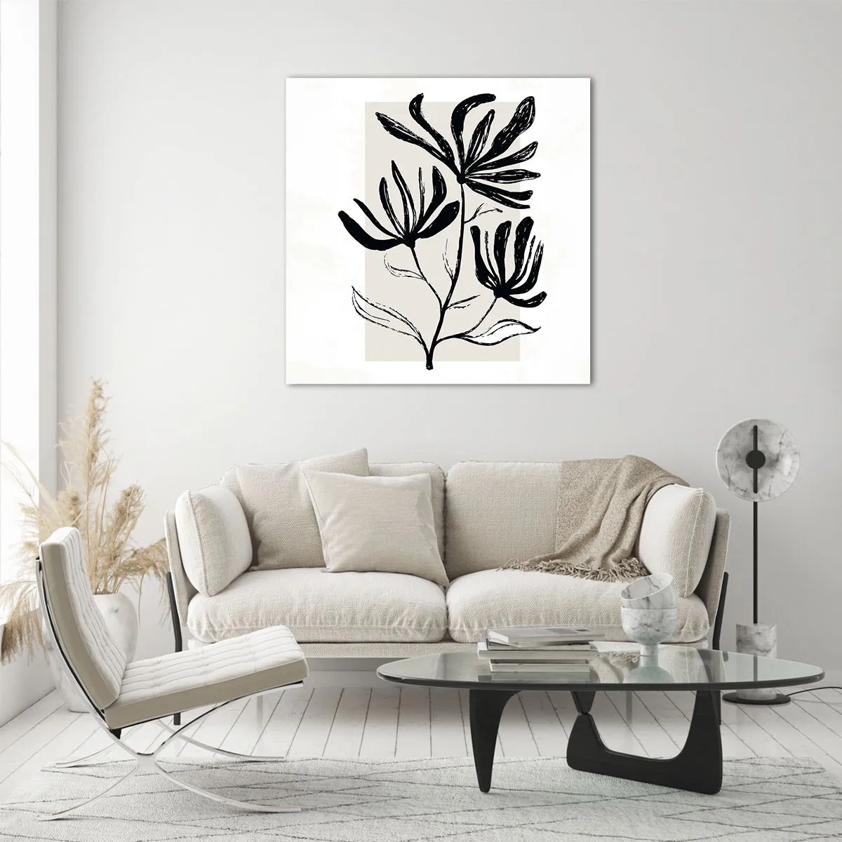 Obraz na skle - Náčrtek pro herbář - 70x70 cm