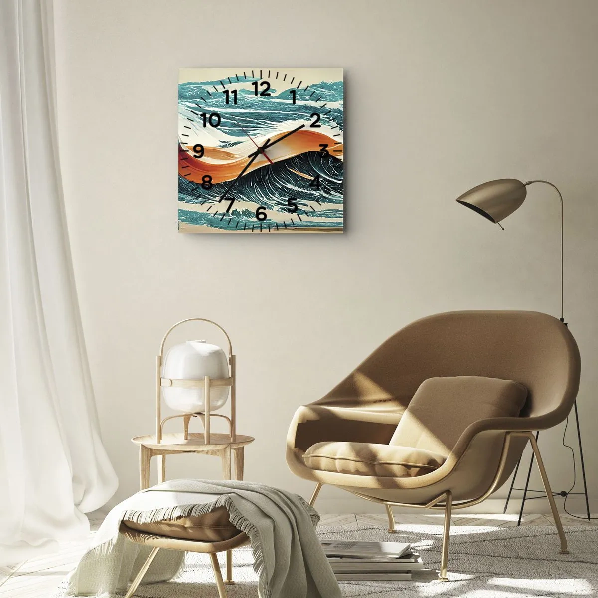 Nástěnné hodiny - Surfařův sen - 30x30 cm