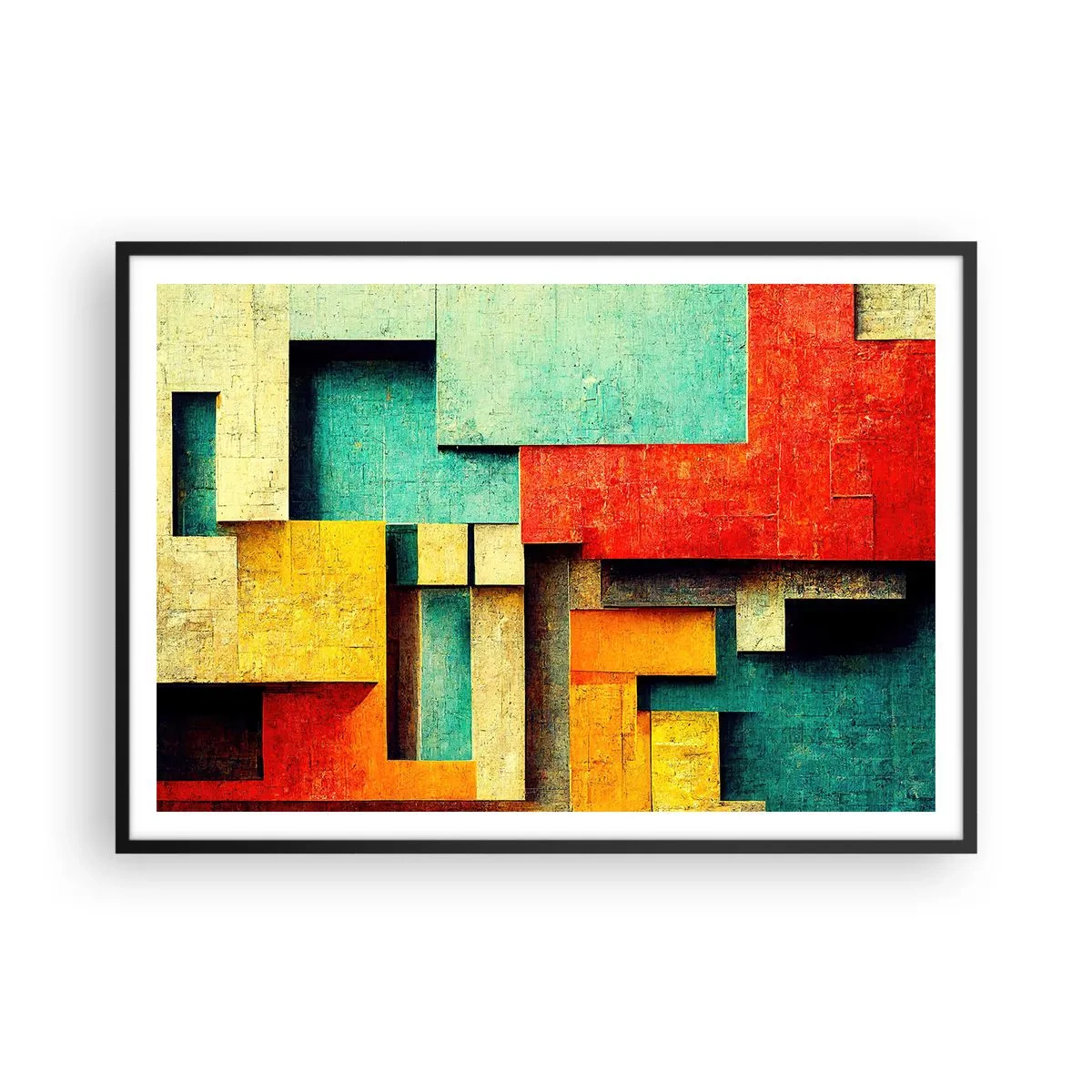 Plakát v černém rámu - Festival pravých úhlů - 100x70 cm