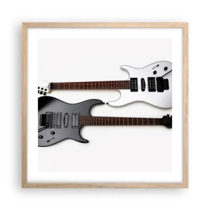 Plakát v rámu světlý dub - Harmonie tvarů - 50x50 cm