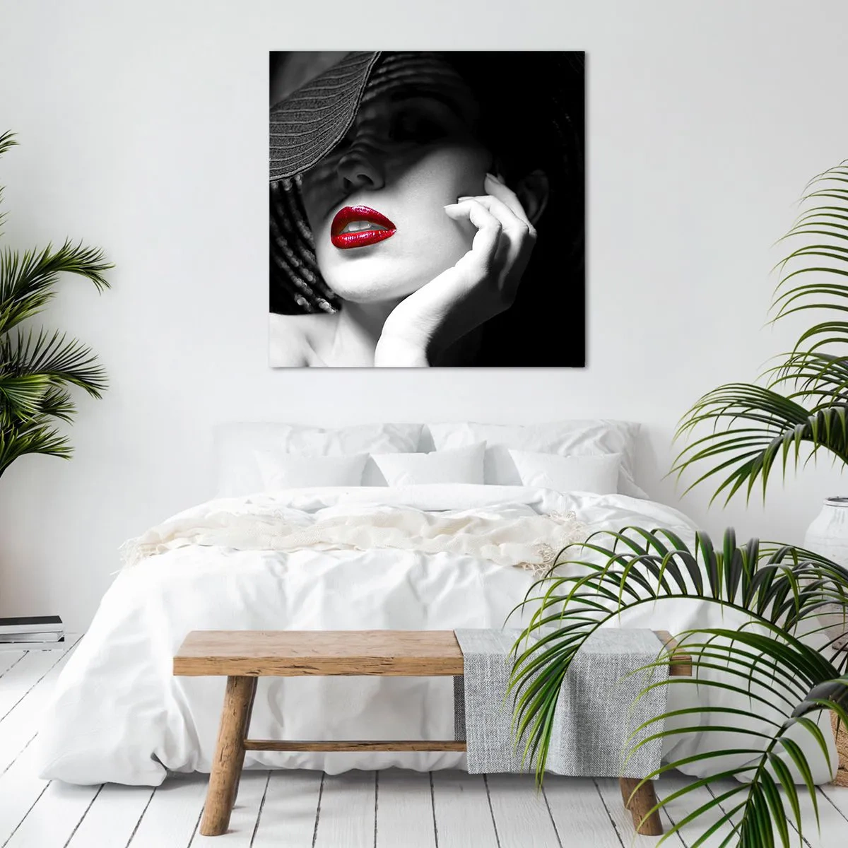 Obraz na plátně - Studie v šarlatové - 40x40 cm