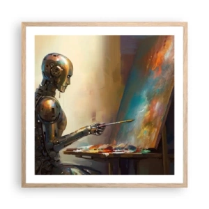 Plakát v rámu světlý dub - Umění budoucnosti - 60x60 cm