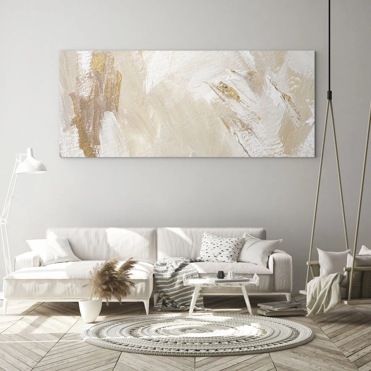 Obraz na skle - Pastelová kompozice - 140x50 cm