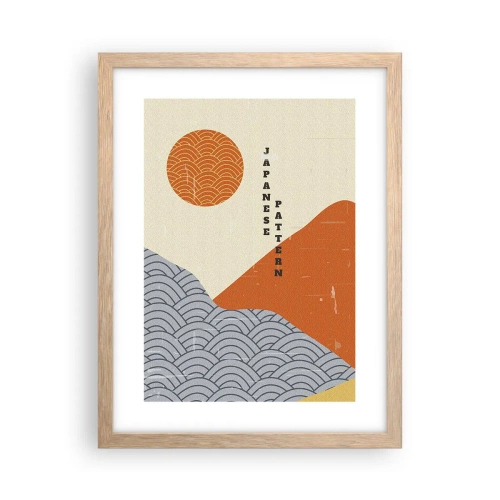 Plakát v rámu světlý dub - V japonském duchu - 30x40 cm