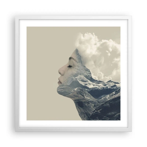 Plakát v bílém rámu - Krása živlů - 50x50 cm