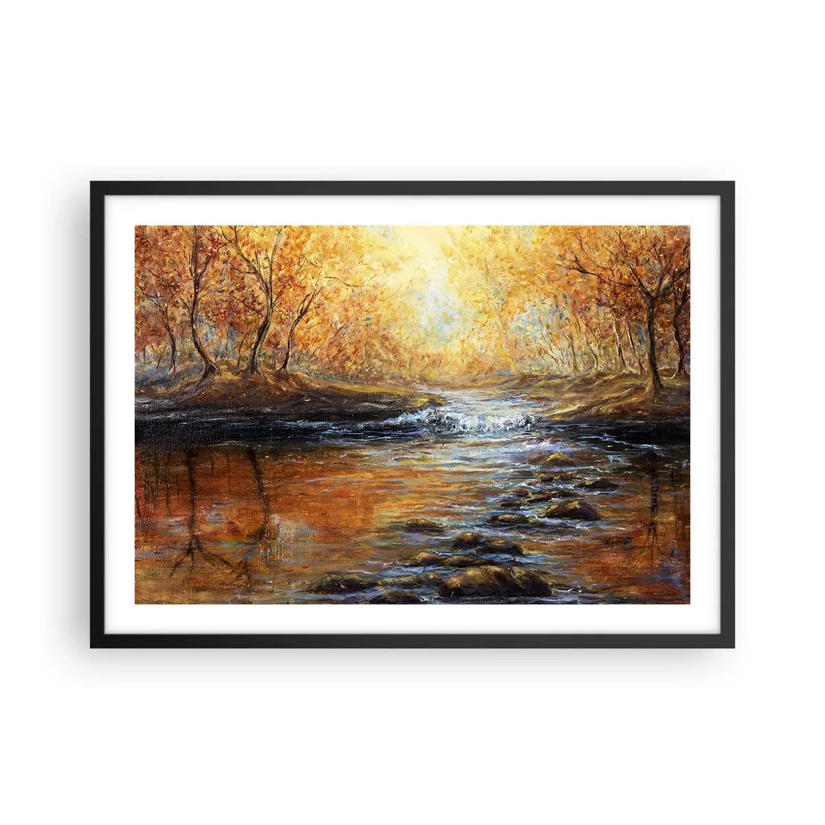 Plakát v černém rámu - Zlatý potok - 70x50 cm